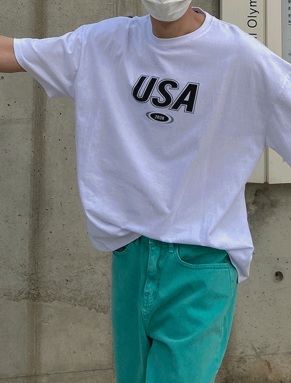 데일리 USA 루즈 티셔츠